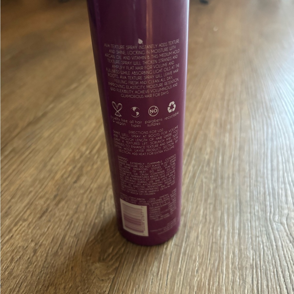 AVA HAIRCARE TEXTURE SPRAY 100% Vegan ingredients